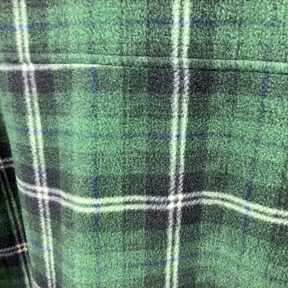 Green Plaid Button Down Fleece Irish Setter Men's Size M Long Sleeve Shirt - Picture 3 of 7